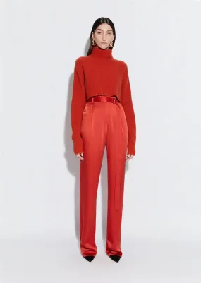 Airy Cashmere Cropped Turtleneck