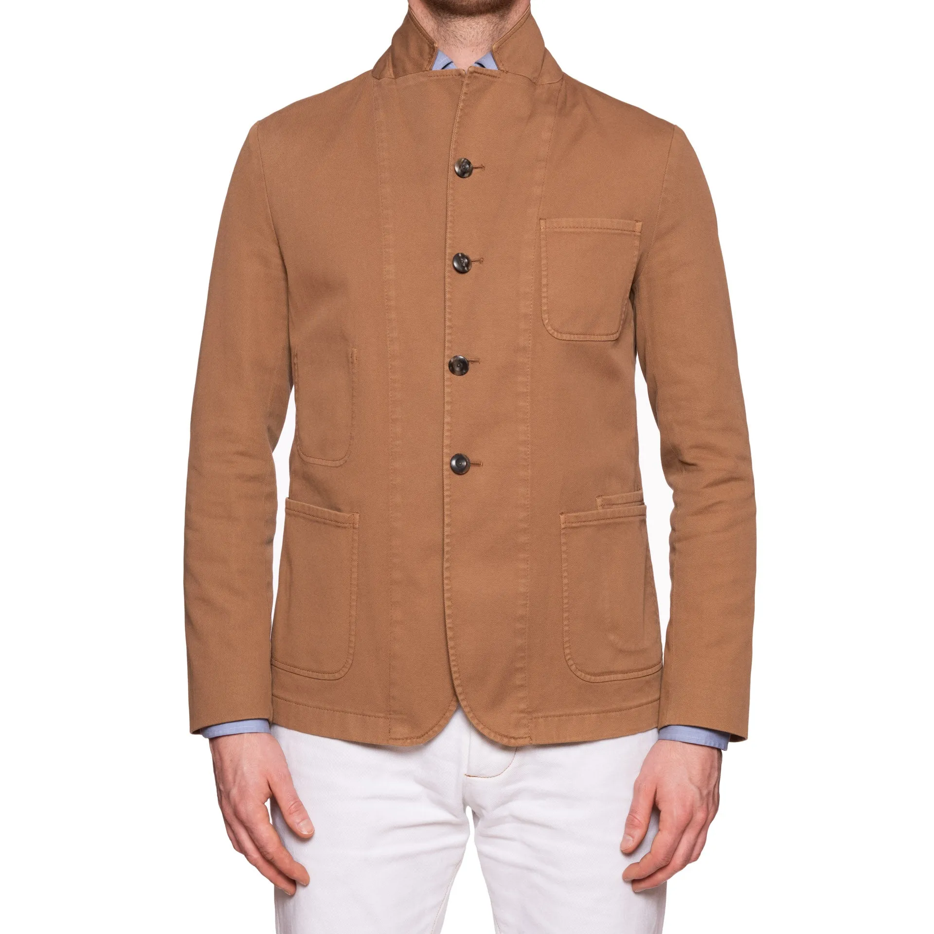BOGLIOLI Milano "67" Light Brown Cotton 4 Button Unlined Jacket EU M NEW US 40