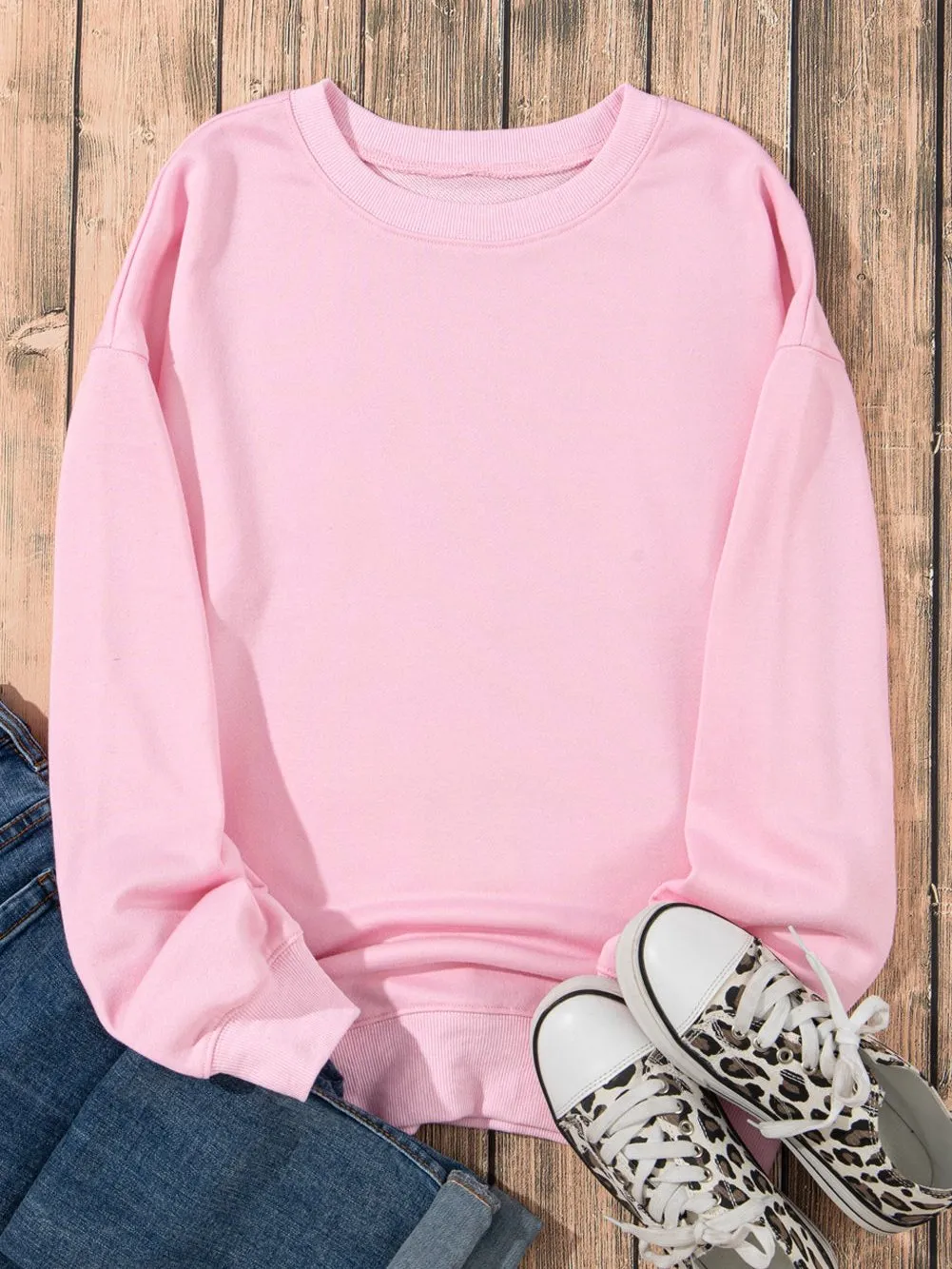 Casual Pink Pullover