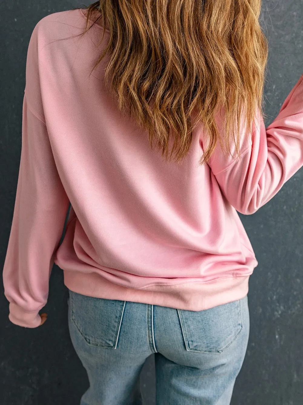Casual Pink Pullover