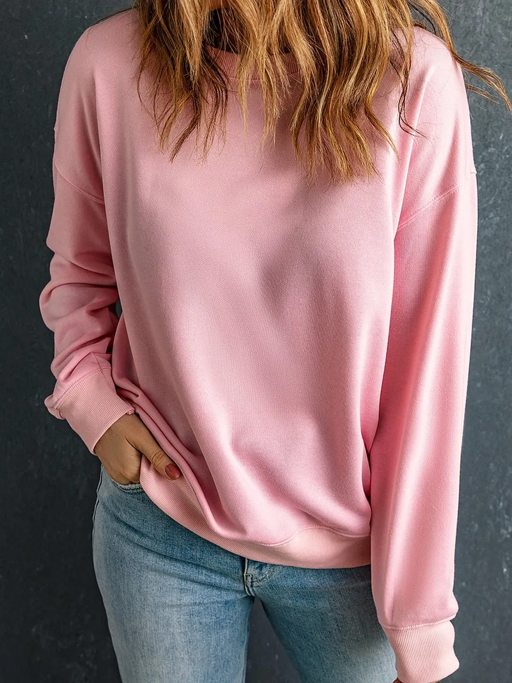Casual Pink Pullover