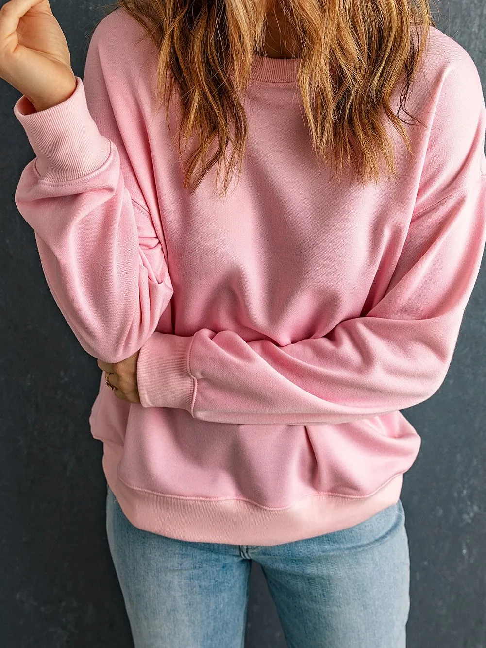 Casual Pink Pullover