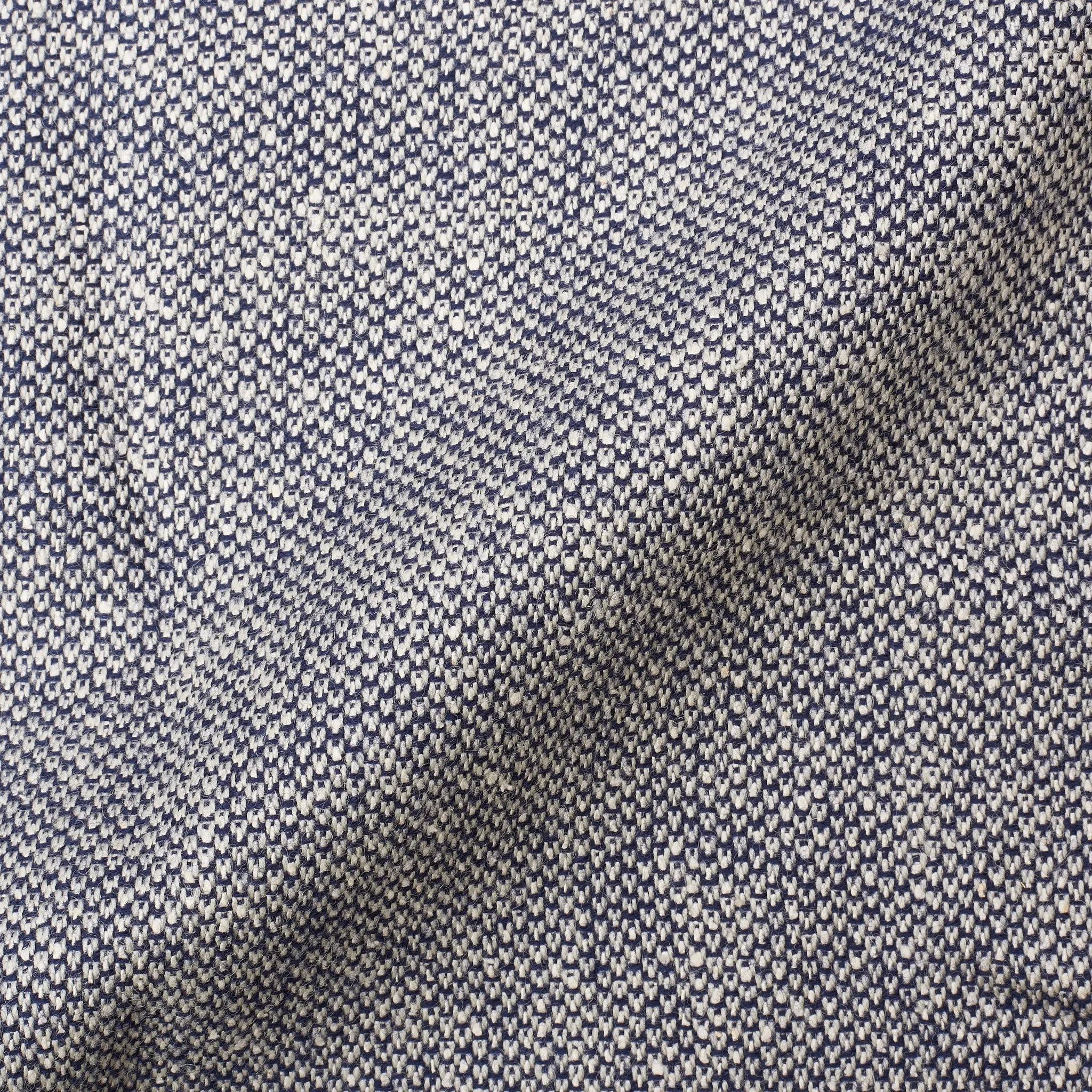 CESARE ATTOLINI Handmade Light Blue Birdseye Wool-Silk Jacket EU 50 US 40