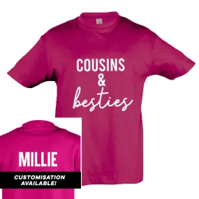 Cousins & Besties Matching Fuchsia Tees (MRK X)