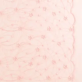 Embroidered Mesh With Sequins - BRIGITTE - 017 - Blush