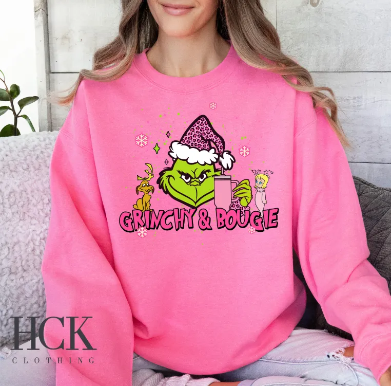 Grinchy & Bougie Crewneck Sweatshirt- 5 COLORS