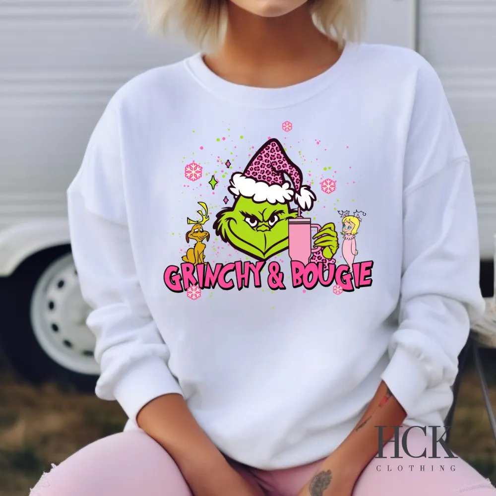 Grinchy & Bougie Crewneck Sweatshirt- 5 COLORS