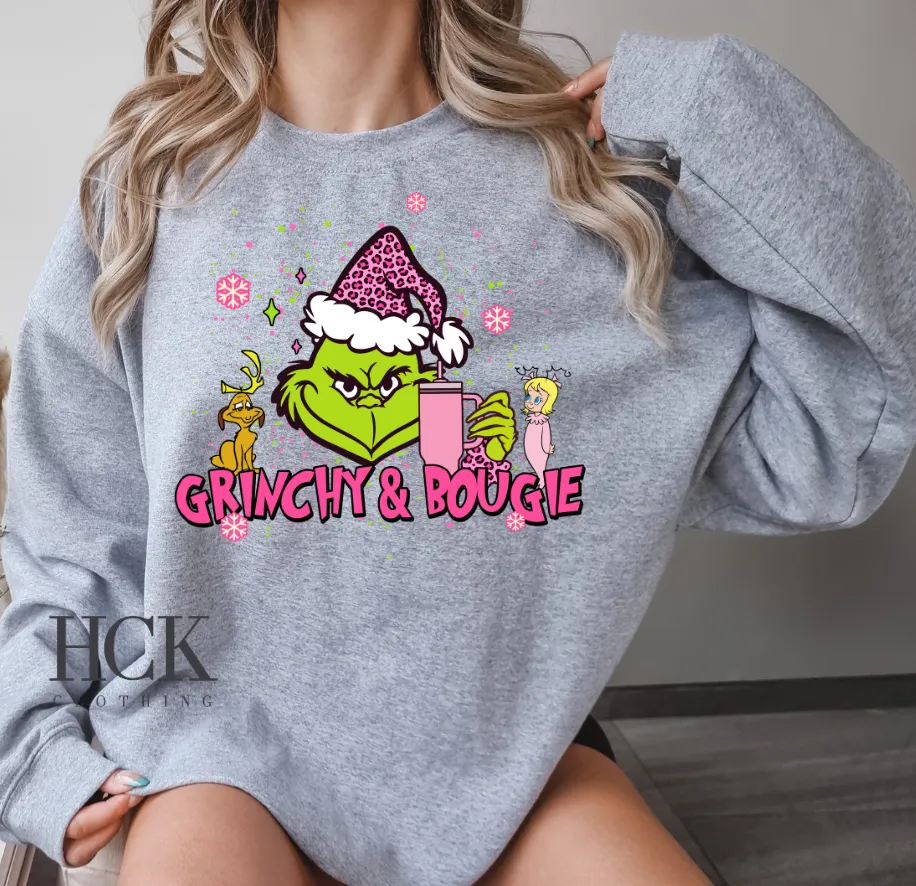 Grinchy & Bougie Crewneck Sweatshirt- 5 COLORS