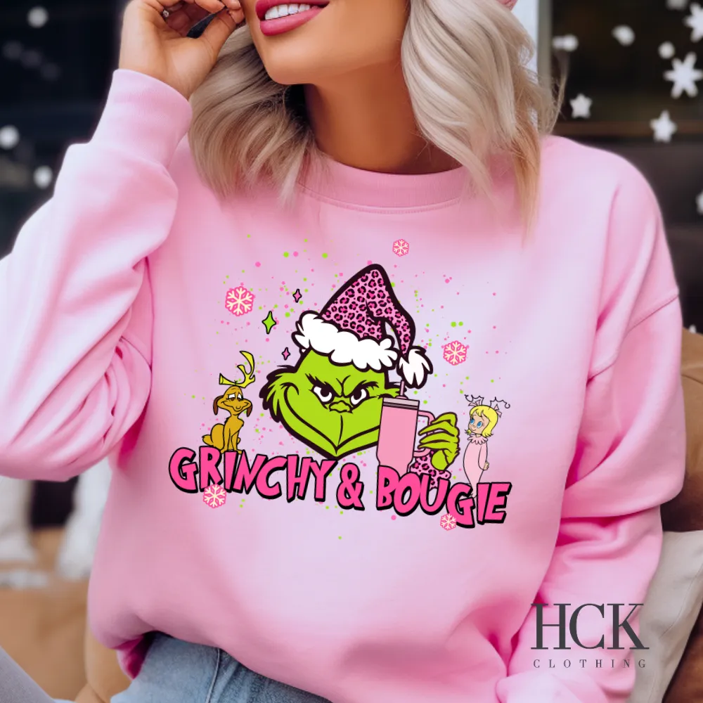 Grinchy & Bougie Crewneck Sweatshirt- 5 COLORS