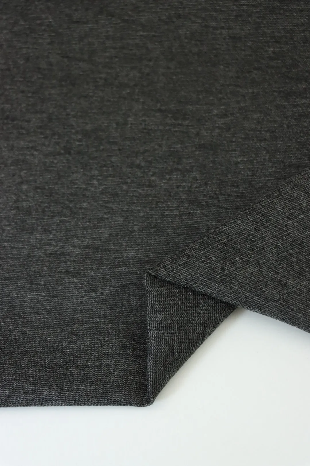 Heathered Charcoal Viscose Nylon Ponte