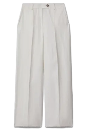 Lori Viscose-Linen Wide Leg Suit Trousers