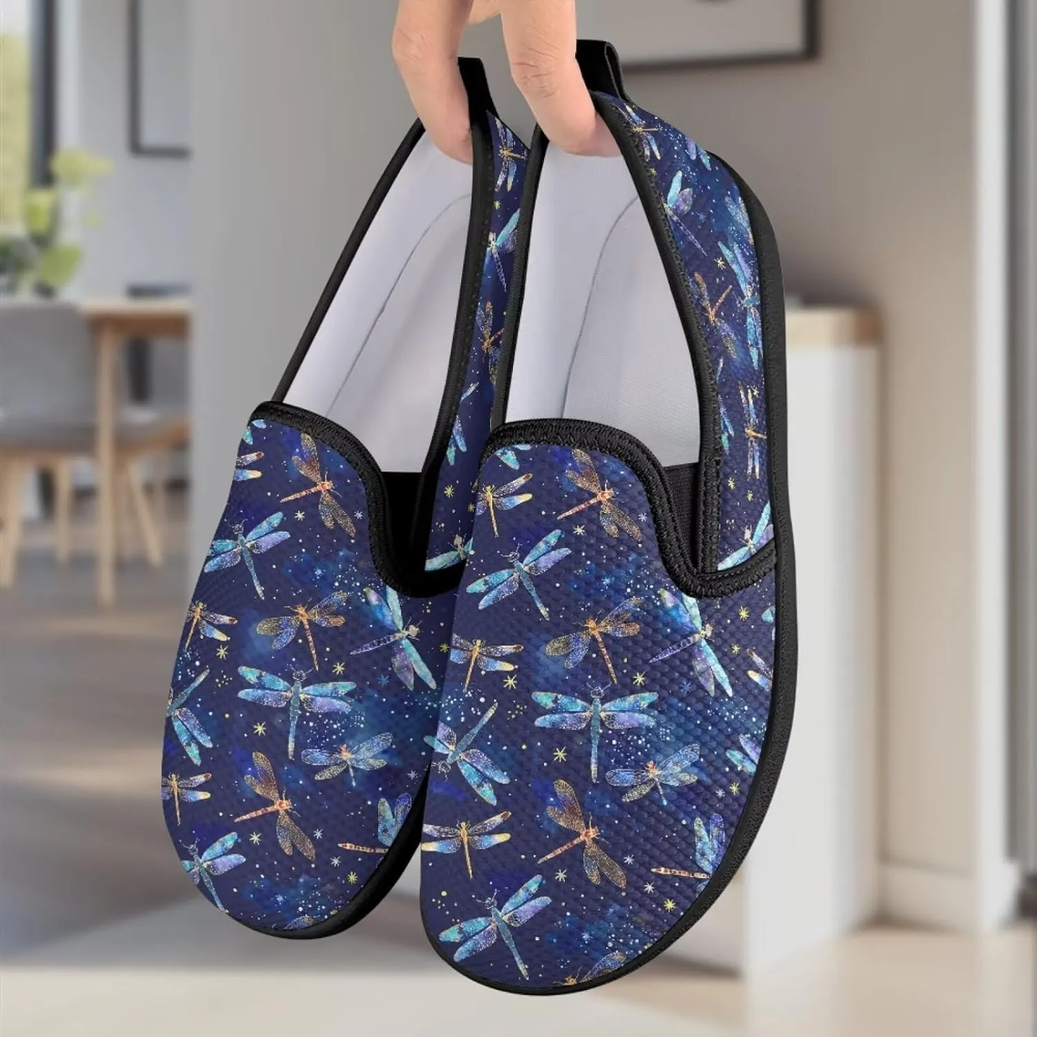 Mushroom Mesh Flats for Women Wide Width Loafers Casual Walking Sneakers Business Slip On Work Shoes