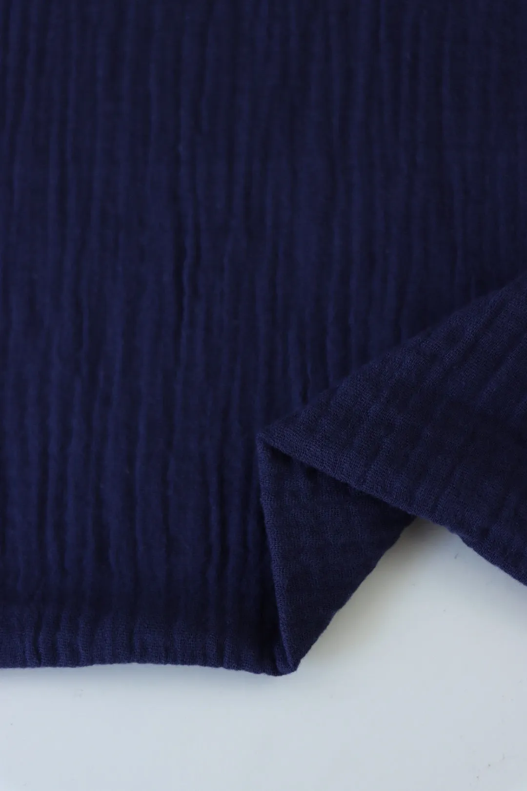 Navy Cotton Double Gauze