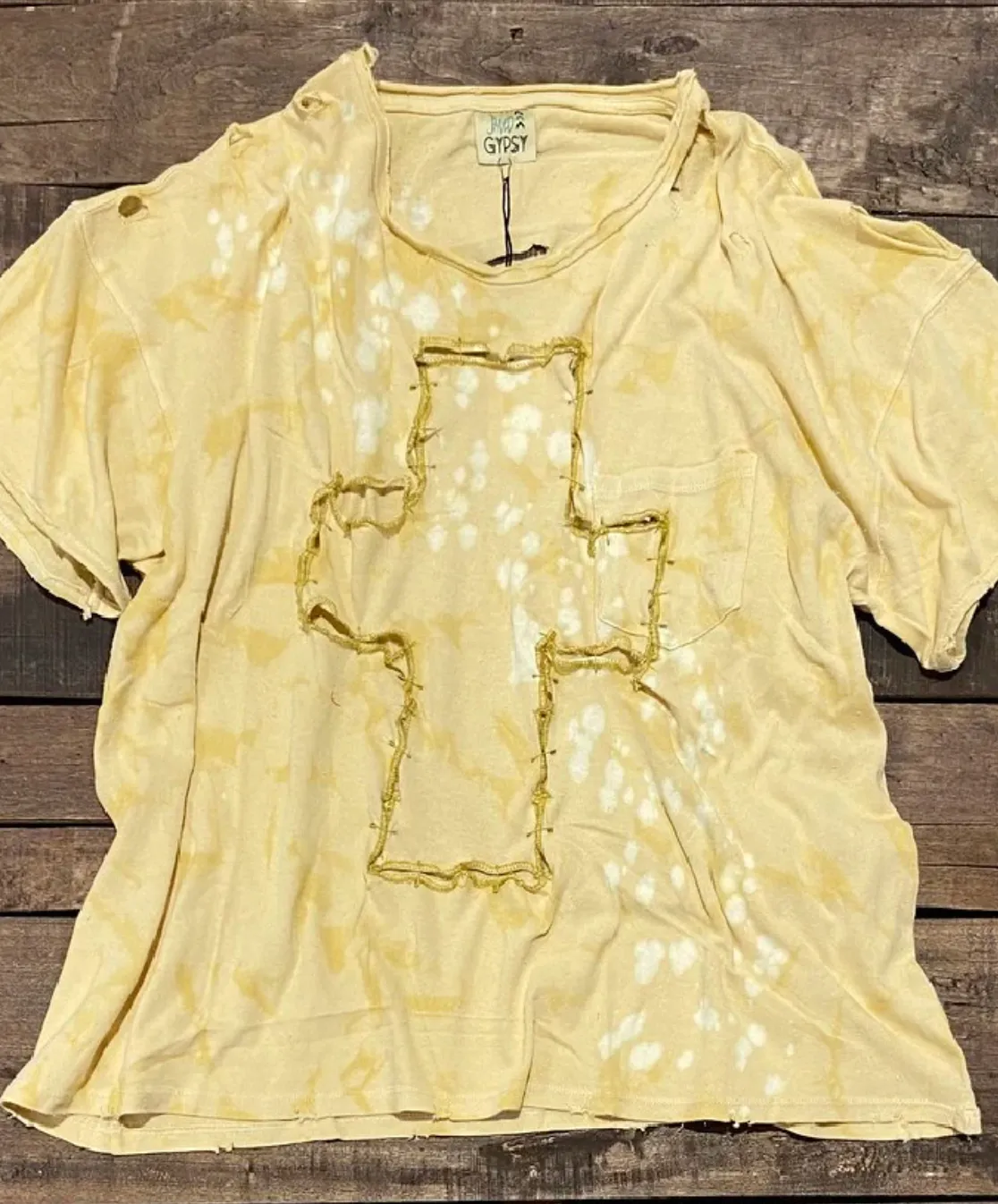 Out Of Touch Tee - Mustard Cross