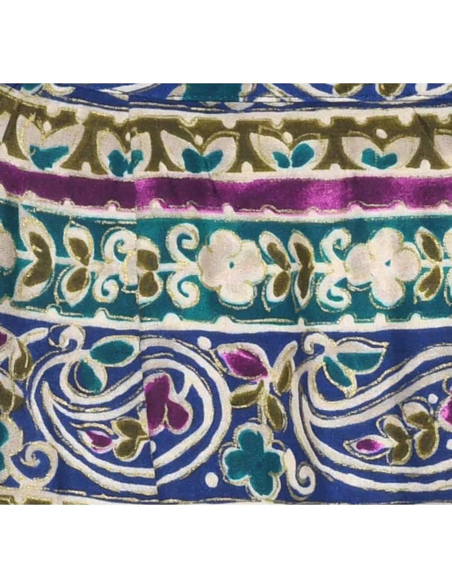 Paisley Print Skirt - M