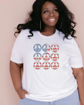 Peace Signs Flag | White