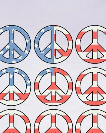Peace Signs Flag | White