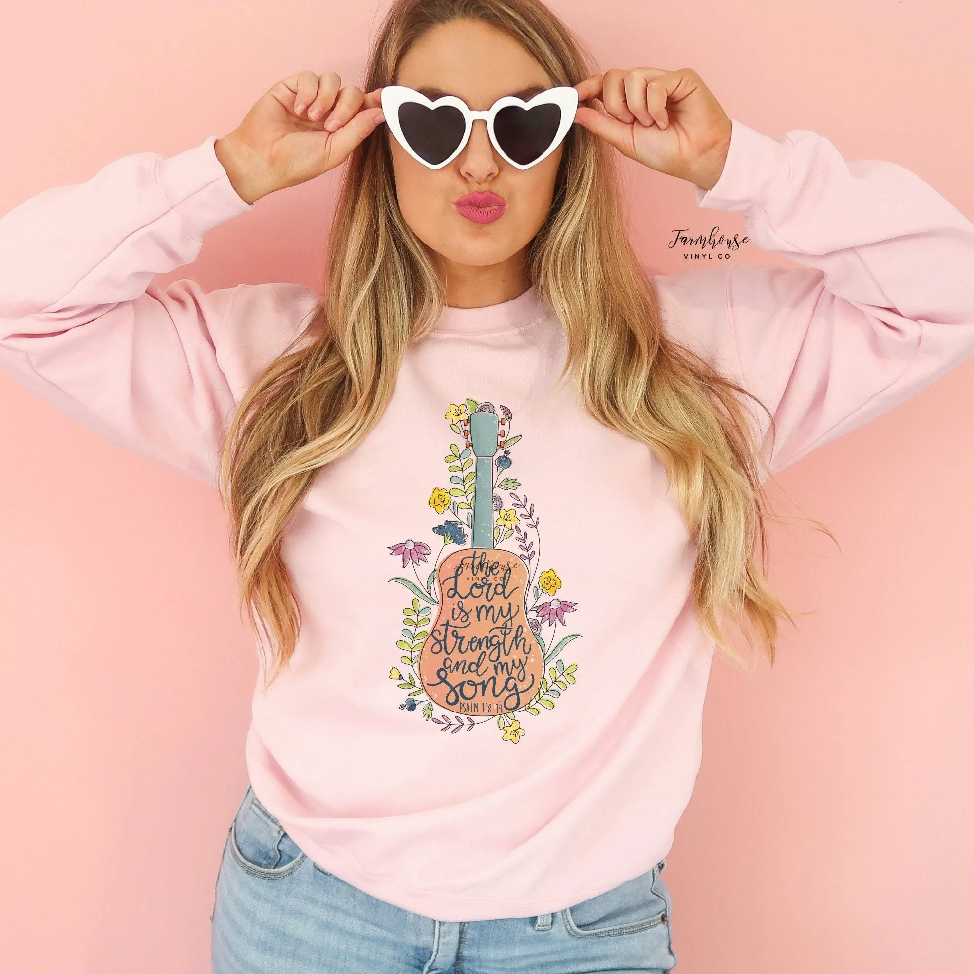 Pslam 118:14 The Lord Is My Strength and Song Scripture Shirt