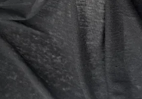 Semi-Sheer Chic Black Linen Knit