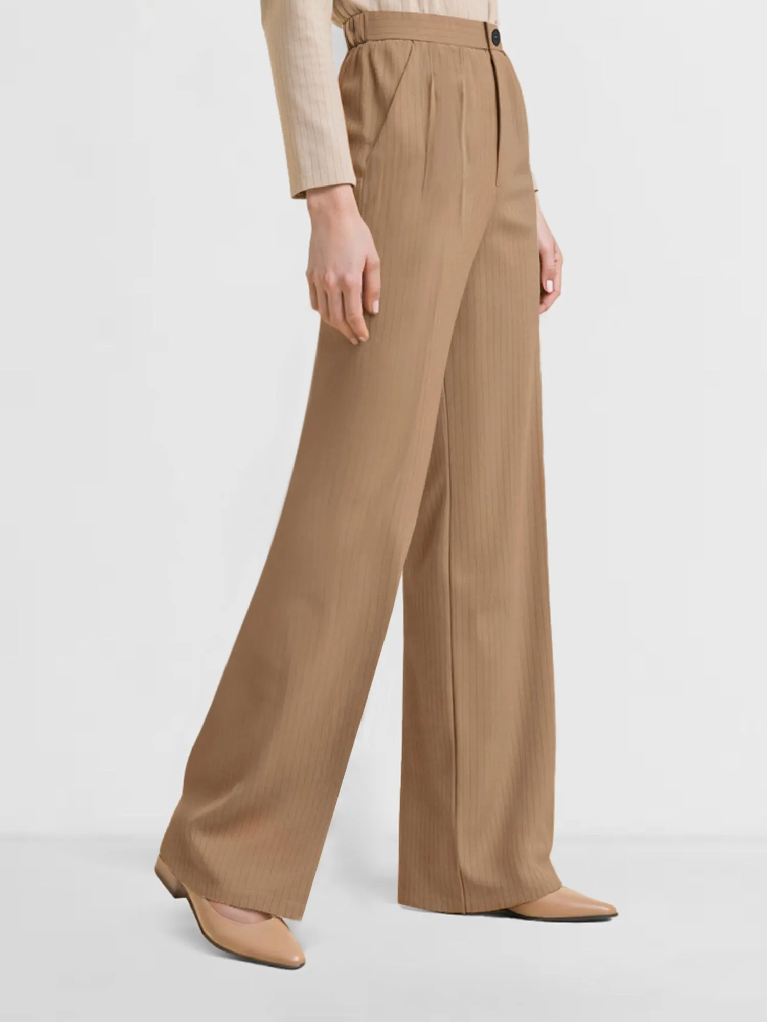 Sleek Style Straight Leg Pin Stripe Pant