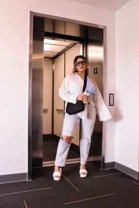 sweet cream boyfriend button down shirt