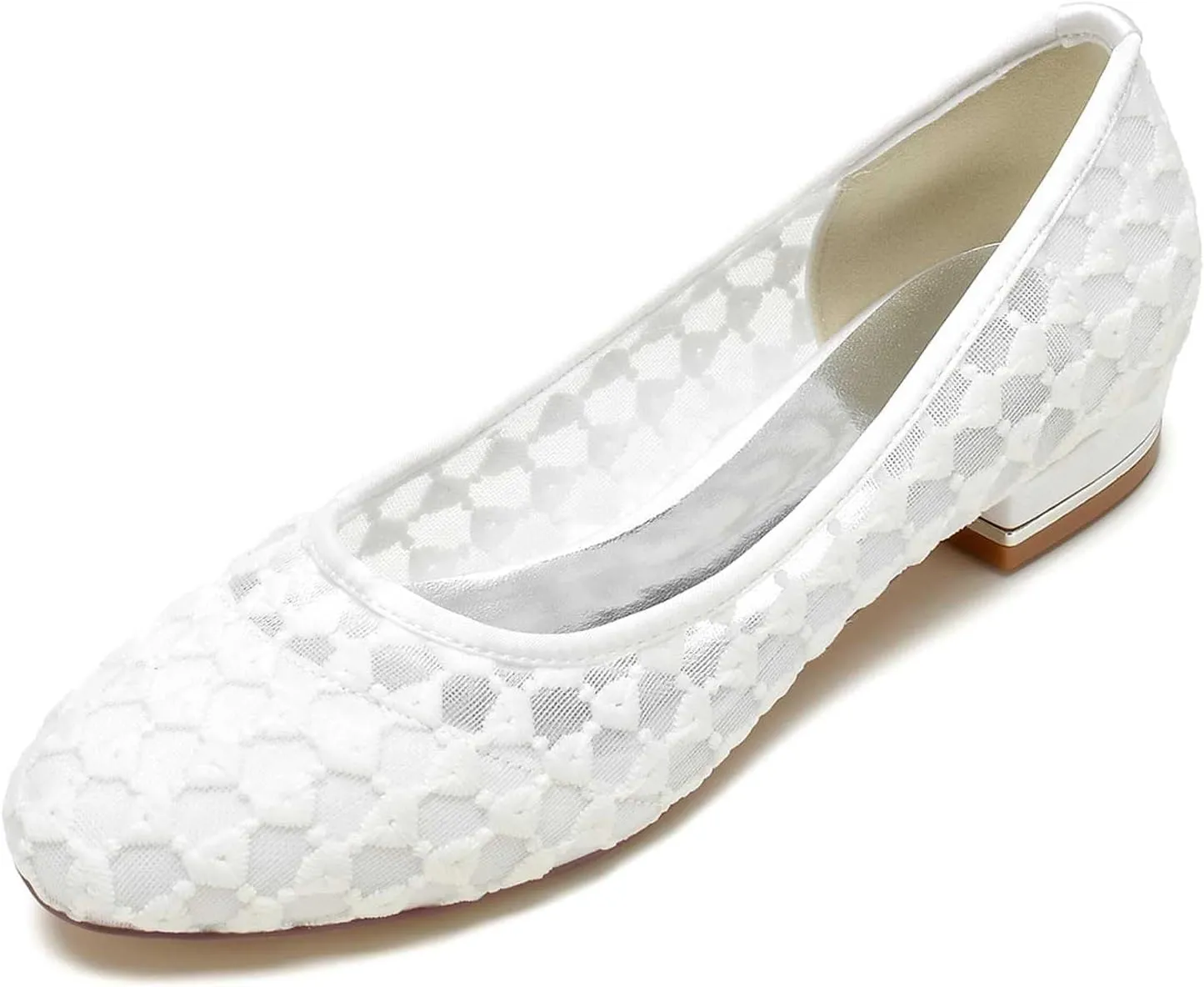 TarfiC Women's Flats, Foldable Ballet Flats for Women, Lace Round Toe Comfort Light Weight Slip-On Dress Shoes