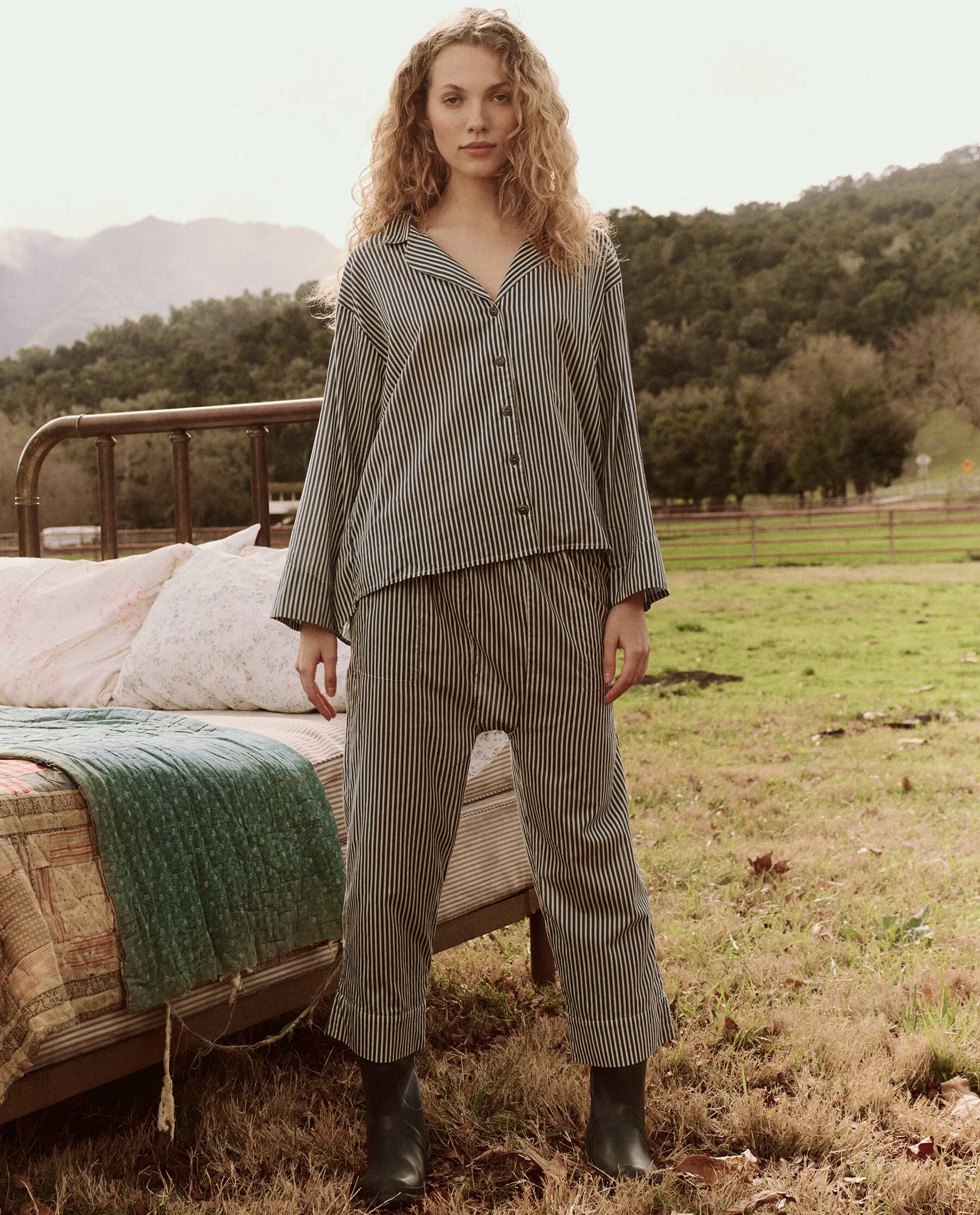The Pajama Shirt. -- Horizon Stripe