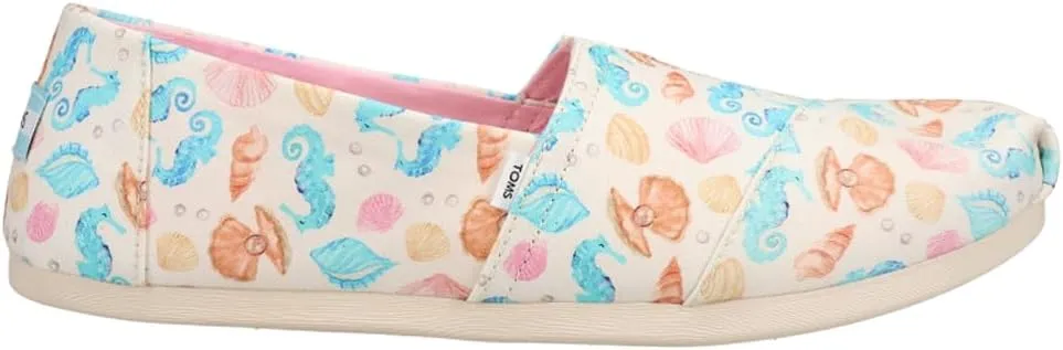 TOMS Womens Alpargata Graphic Slip On Flats Casual - Grey