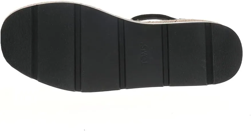 TOMS Womens Ronan Platform Ankle Strap Casual Sandals Casual Low Heel 1-2" - Black