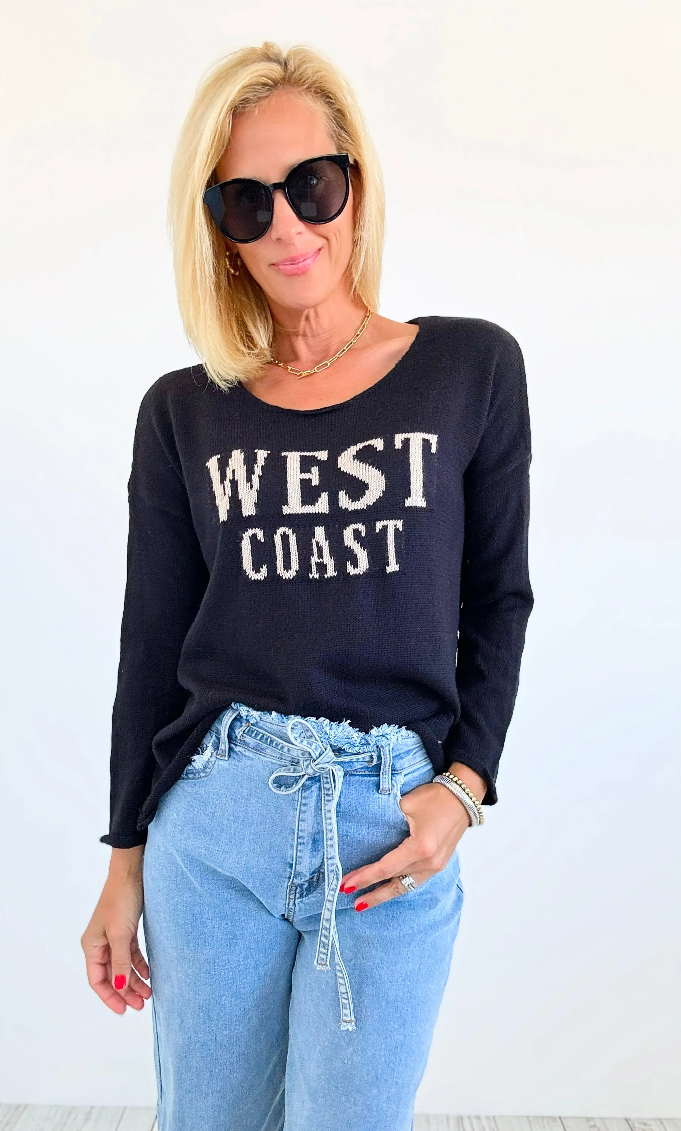 West Coast Lightweight Sweater - Black/Beige