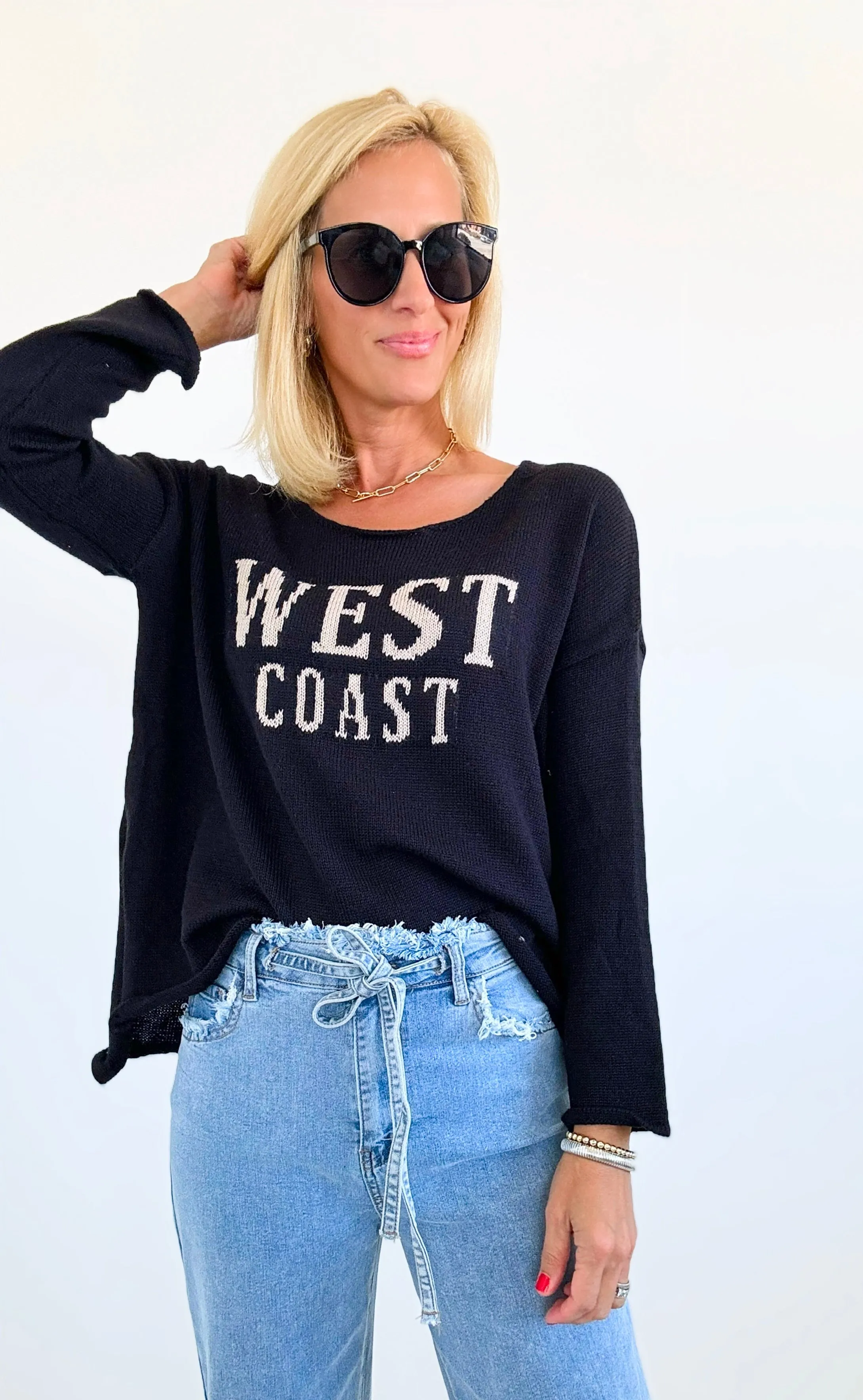 West Coast Lightweight Sweater - Black/Beige