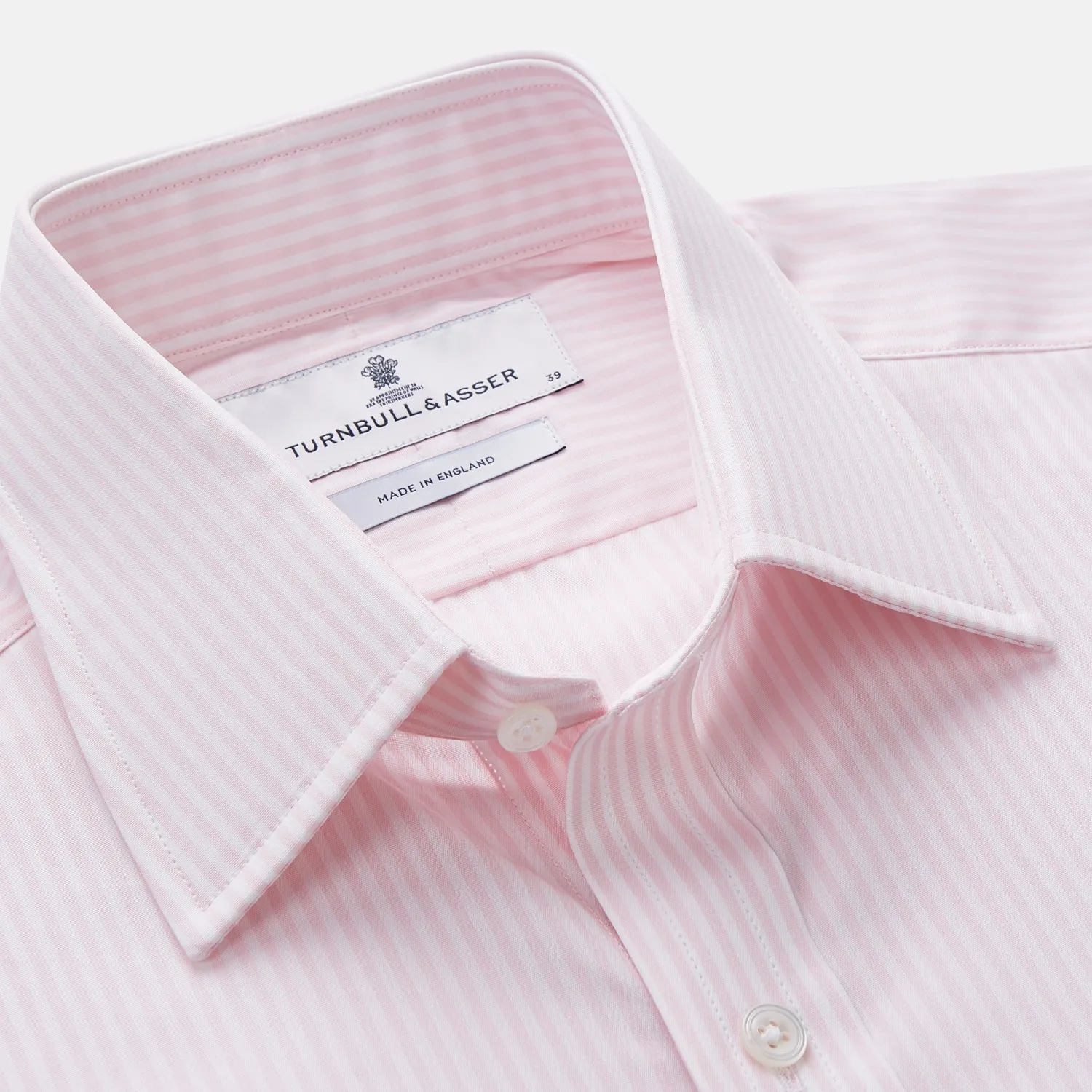 White and Pink Wide Stripe Mayfair Shirt