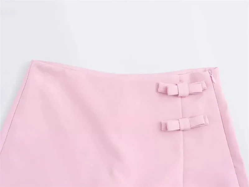 Women Buckle-Accent Mini Skirt