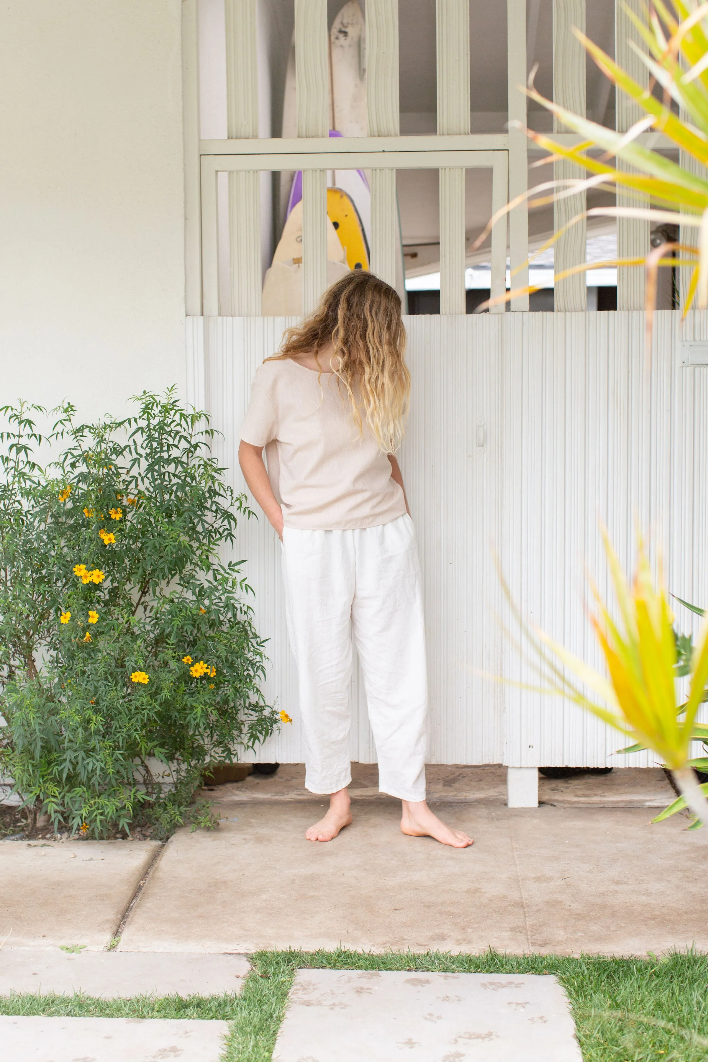 Womens Woven Tee