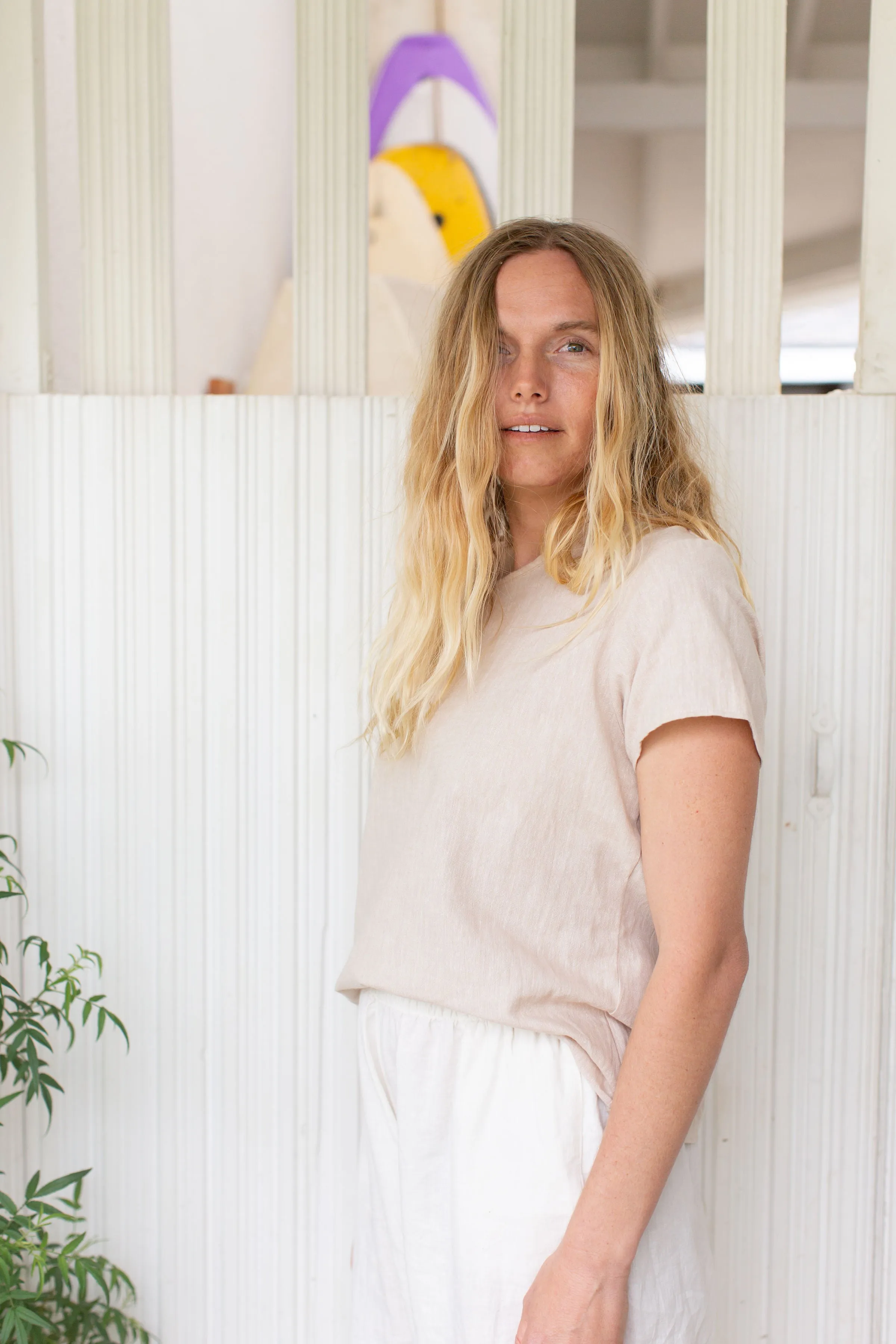 Womens Woven Tee