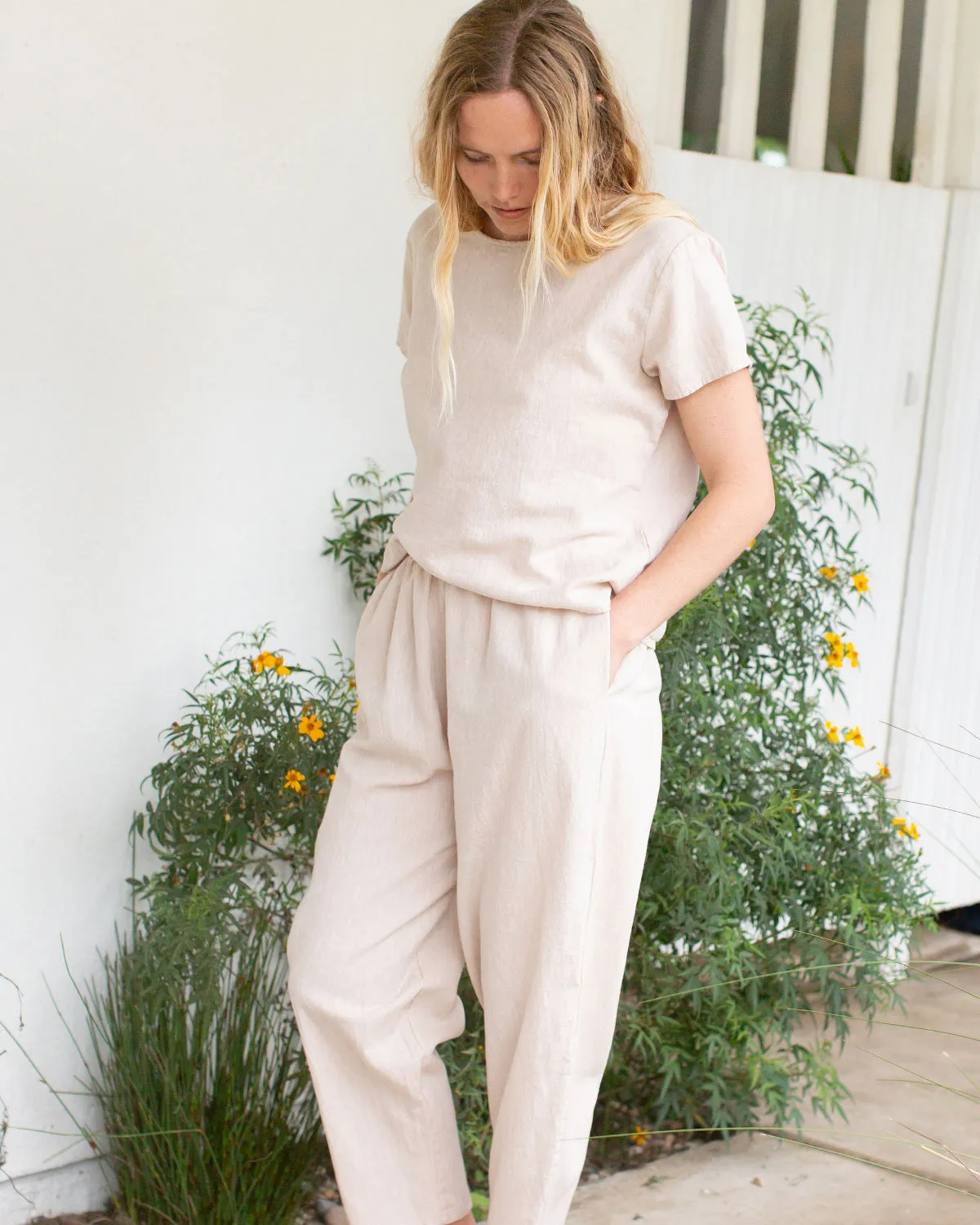 Womens Woven Tee